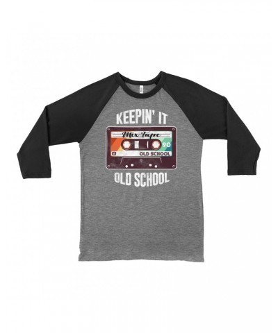 Music Life 3/4 Sleeve Baseball Tee | Keepin' It Old School Shirt $7.21 Shirts