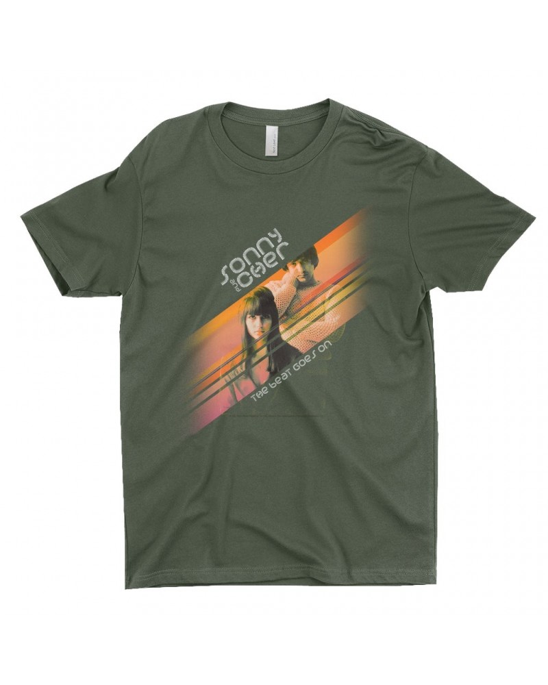 Sonny & Cher T-Shirt | The Beat Goes On Orange Stripes Shirt $7.99 Shirts