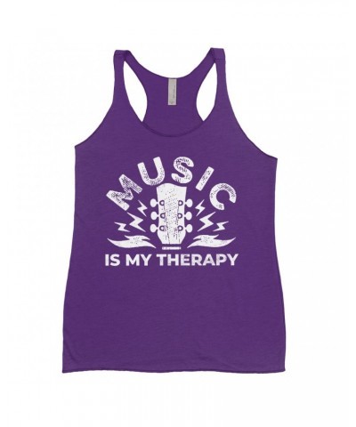 Music Life Colorful Racerback Tank | Music Is My Therapy Tank Top $6.88 Shirts