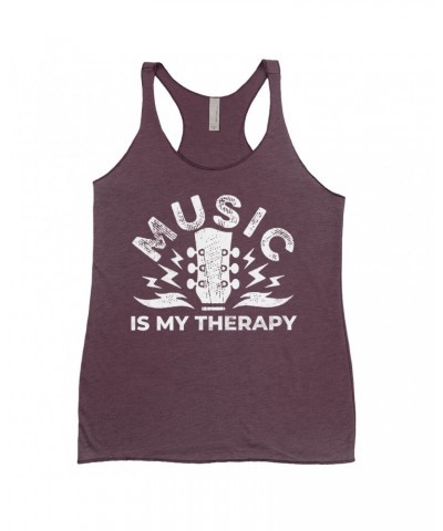 Music Life Colorful Racerback Tank | Music Is My Therapy Tank Top $6.88 Shirts