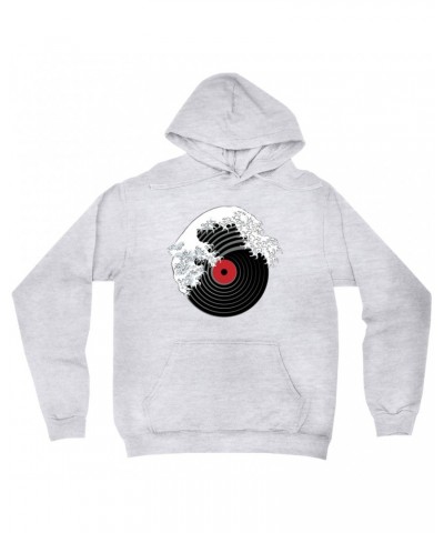 Music Life Hoodie | Vinyl Great Wave Hoodie $5.64 Sweatshirts