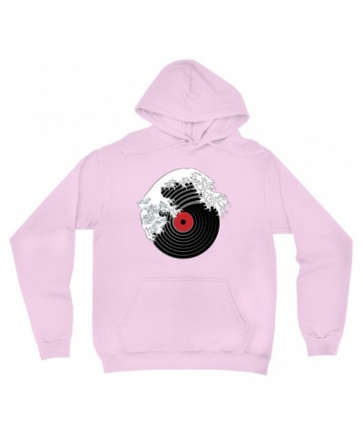 Music Life Hoodie | Vinyl Great Wave Hoodie $5.64 Sweatshirts