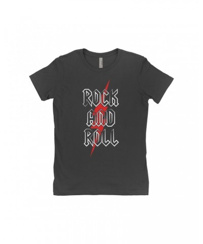 Music Life Ladies' Boyfriend T-Shirt | Rock n' Roll Bolt Shirt $9.40 Shirts