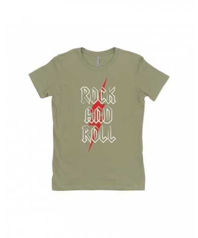 Music Life Ladies' Boyfriend T-Shirt | Rock n' Roll Bolt Shirt $9.40 Shirts