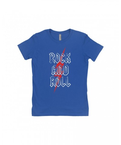 Music Life Ladies' Boyfriend T-Shirt | Rock n' Roll Bolt Shirt $9.40 Shirts