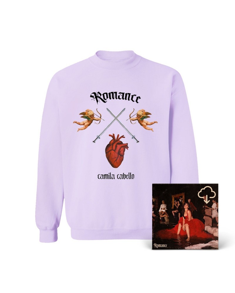 Camila Cabello Romance Lavender Crewneck + Digital Album Download $8.81 Sweatshirts