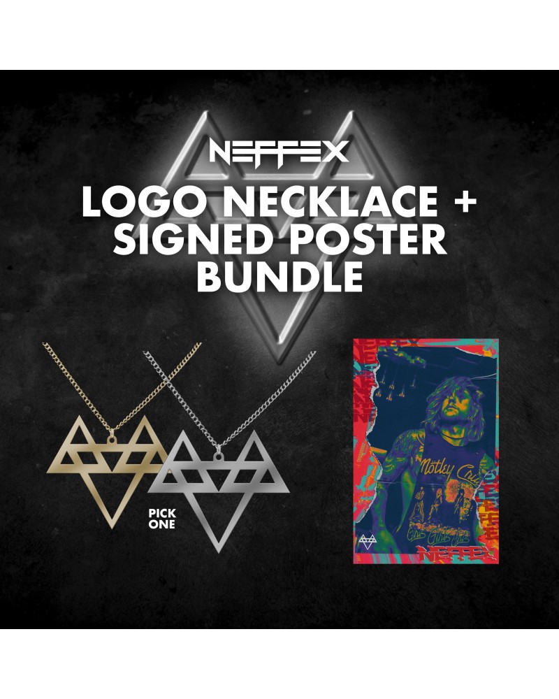 NEFFEX Logo Necklace + Signed Poster Bundle $6.83 Decor