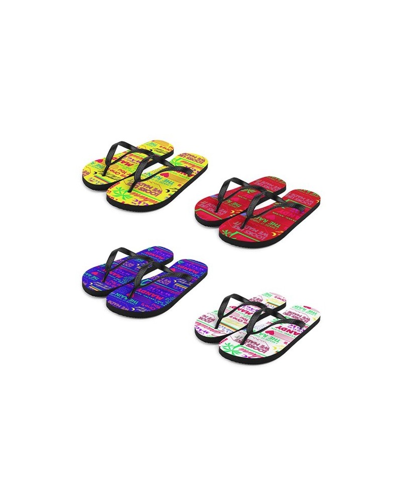 Barry Manilow MANILOW Neon Titles Flip-Flops $3.60 Footware