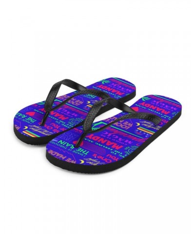 Barry Manilow MANILOW Neon Titles Flip-Flops $3.60 Footware