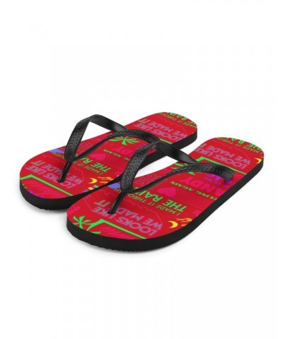 Barry Manilow MANILOW Neon Titles Flip-Flops $3.60 Footware