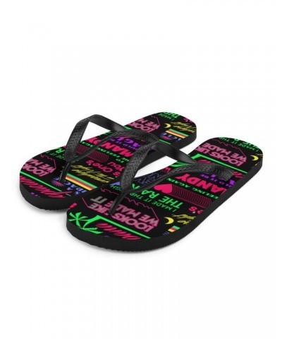 Barry Manilow MANILOW Neon Titles Flip-Flops $3.60 Footware