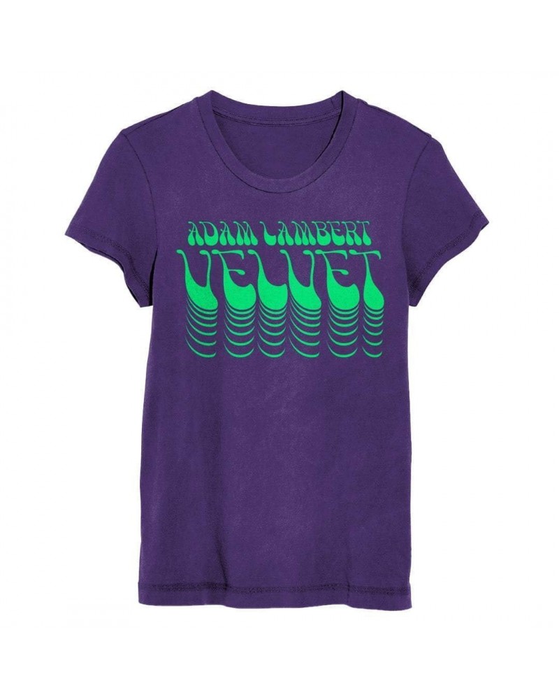 Adam Lambert Purple Women's Flock Tee + Download $4.93 Shirts