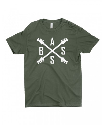 Music Life T-Shirt | Bass Player Emblem Shirt $14.48 Shirts