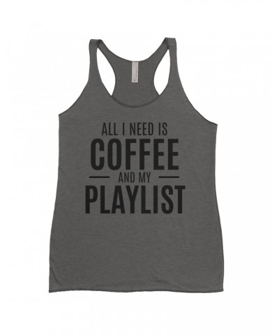 Music Life Ladies' Tank Top | All I Need Is Coffee & Music Shirt $6.29 Shirts