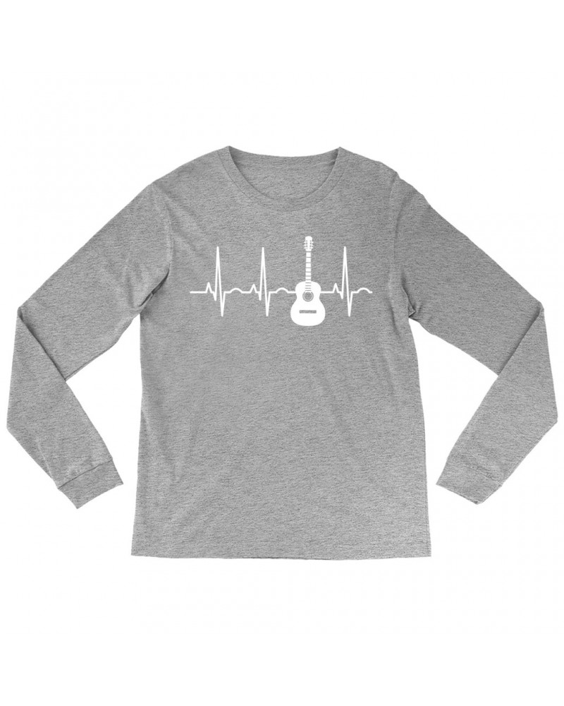 Music Life Long Sleeve Shirt | Acoustic Guitar Heartbeat Shirt $8.50 Shirts