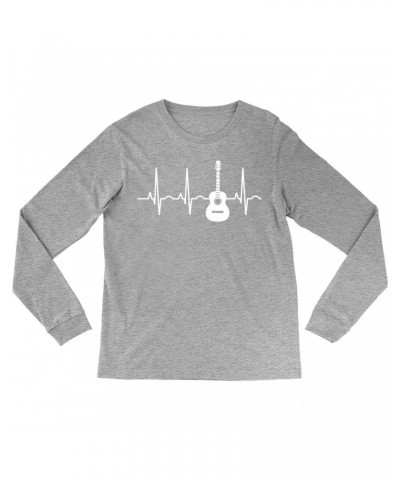 Music Life Long Sleeve Shirt | Acoustic Guitar Heartbeat Shirt $8.50 Shirts