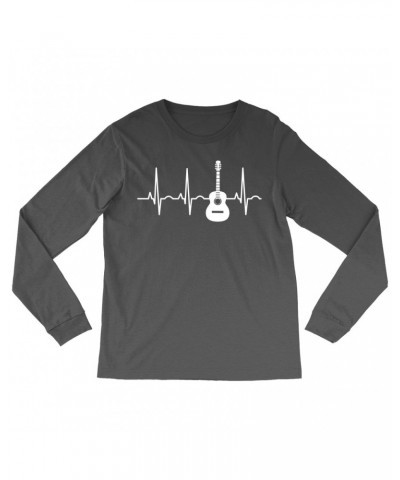 Music Life Long Sleeve Shirt | Acoustic Guitar Heartbeat Shirt $8.50 Shirts