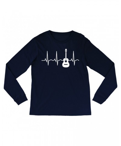 Music Life Long Sleeve Shirt | Acoustic Guitar Heartbeat Shirt $8.50 Shirts