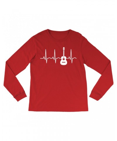 Music Life Long Sleeve Shirt | Acoustic Guitar Heartbeat Shirt $8.50 Shirts