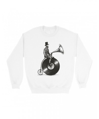 Music Life Sweatshirt | Riding The Gramophone Sweatshirt $6.19 Sweatshirts