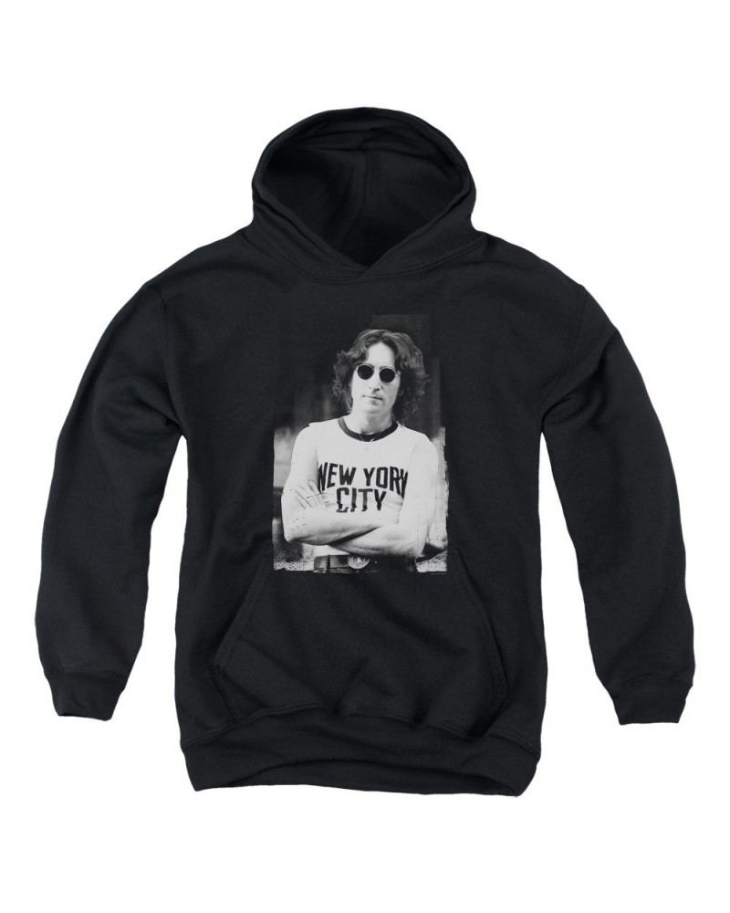 John Lennon Youth Hoodie | NEW YORK Pull-Over Sweatshirt $10.07 Sweatshirts