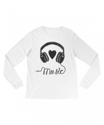 Music Life Long Sleeve Shirt | I Heart Music Shirt $3.07 Shirts