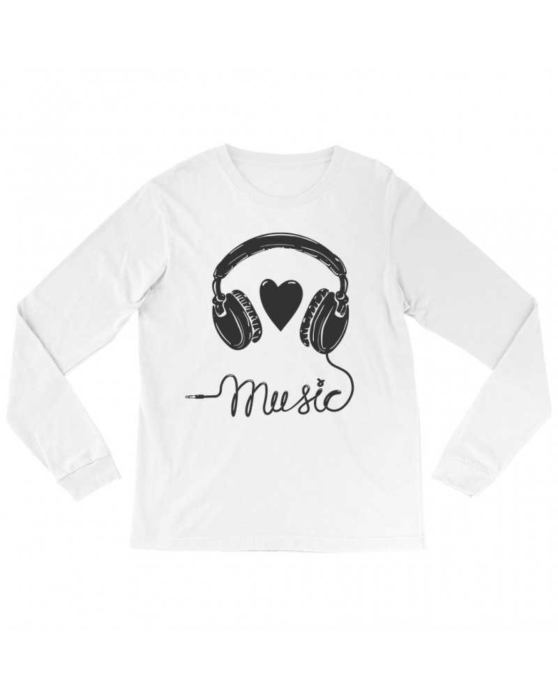 Music Life Long Sleeve Shirt | I Heart Music Shirt $3.07 Shirts