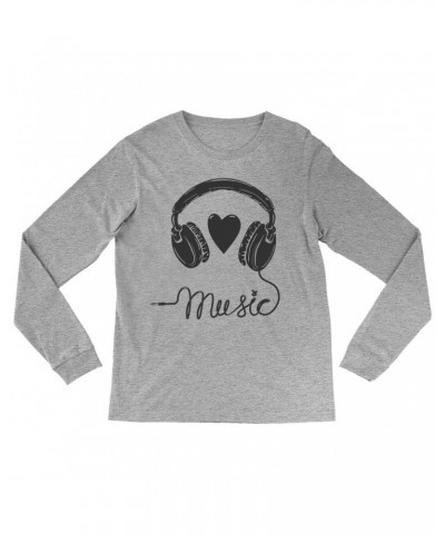 Music Life Long Sleeve Shirt | I Heart Music Shirt $3.07 Shirts