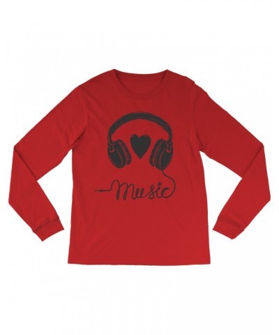 Music Life Long Sleeve Shirt | I Heart Music Shirt $3.07 Shirts