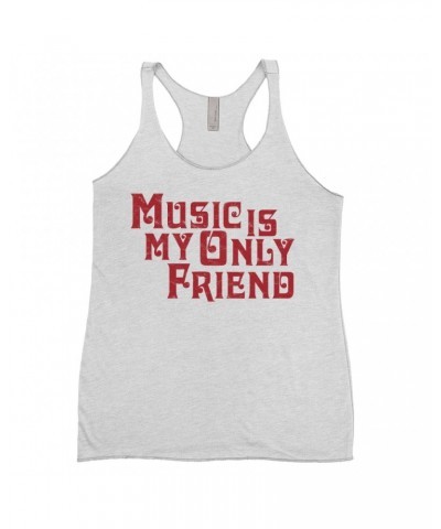 Music Life Ladies' Tank Top | Music Is My Friend Shirt $10.10 Shirts