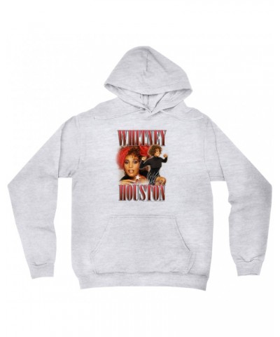 Whitney Houston Hoodie | Red Collage Design Hoodie $16.03 Sweatshirts