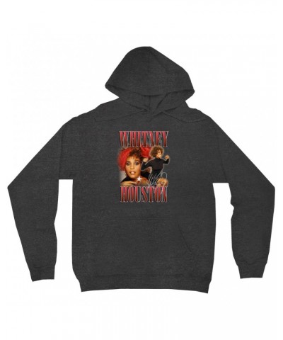 Whitney Houston Hoodie | Red Collage Design Hoodie $16.03 Sweatshirts