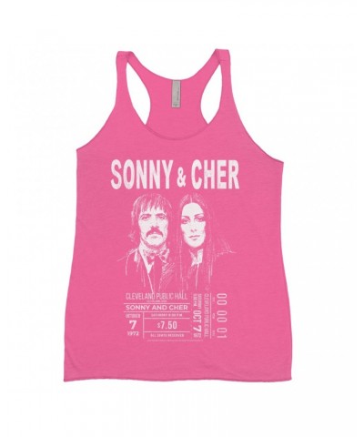 Sonny & Cher Bold Colored Racerback Tank | Cleaveland Hall Concert Ticket Stub Shirt $5.63 Shirts