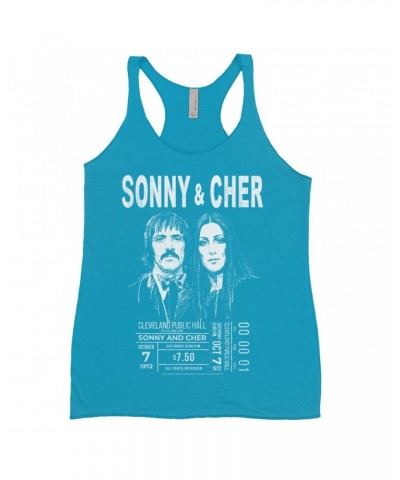 Sonny & Cher Bold Colored Racerback Tank | Cleaveland Hall Concert Ticket Stub Shirt $5.63 Shirts