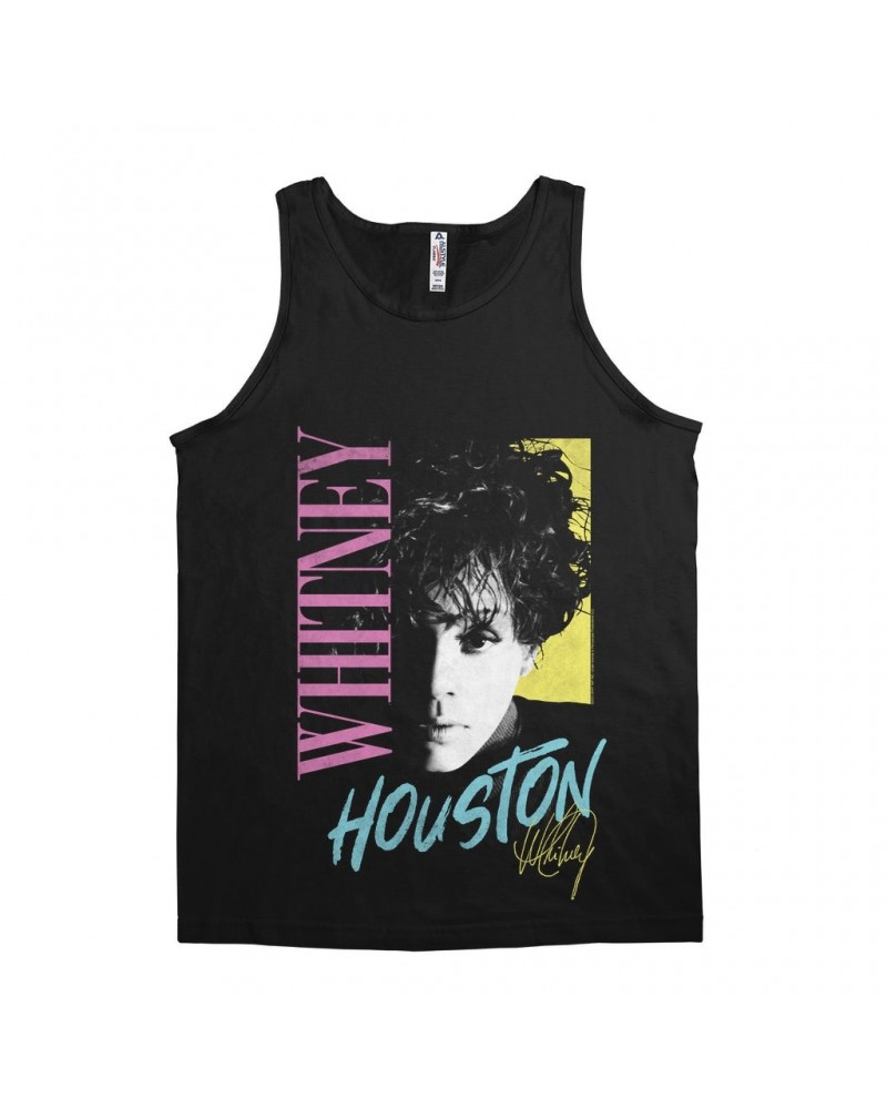 Whitney Houston Unisex Tank Top | Pastels Close Up Shirt $17.74 Shirts