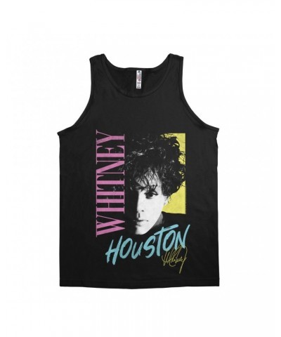 Whitney Houston Unisex Tank Top | Pastels Close Up Shirt $17.74 Shirts