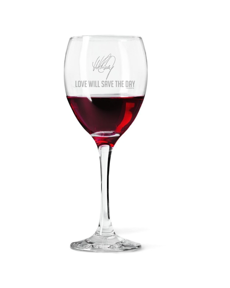 Whitney Houston Love Will Save The Day Laser- Etched Wine Glass $6.64 Drinkware