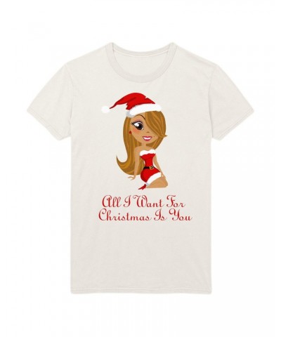 Mariah Carey All I Want For Christmas Is You Caricature Short Sleeve Tee $14.56 Shirts