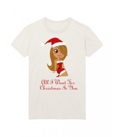 Mariah Carey All I Want For Christmas Is You Caricature Short Sleeve Tee $14.56 Shirts